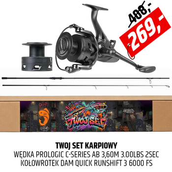 Twój Set karpiowy wędka Prologic C-Series z kołowrotkiem DAM Runshift