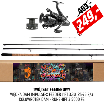 Twój Set Feederowy - DAM Impulse-X Feeder z kołowrotkiem Runshift 3