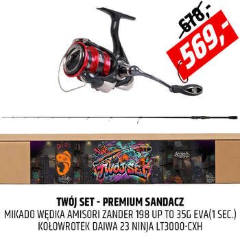 Zestaw Twój Set - Premium Sandacz - wędka z kołowrotkiem