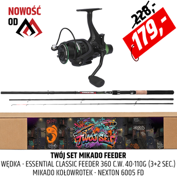 Zestaw Feeder wędka Mikado Essential z kołowrotkiem Nexton