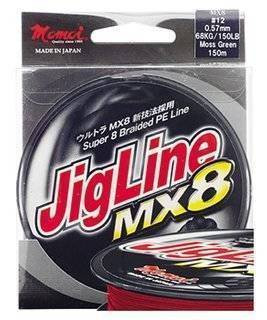 Momoi JigLine MX8 0.10mm 6kg 150m czerwona - plecionka spinningowa