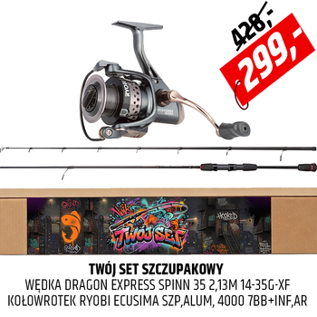 Twój SET Szczupakowy - Wędka Dragon Express z kołowrotkiem Ecusima