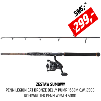 Wędka Penn Legion Cat Bronze Belly Pump Combo