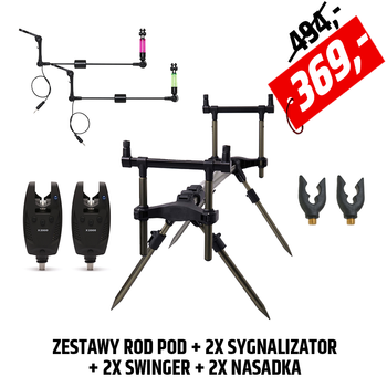 Zestaw do zasiadek karpiowych na 2 wędki