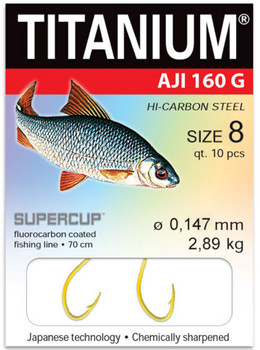Haczyki z przyponem Titanium Aji 160 Pro Roach
