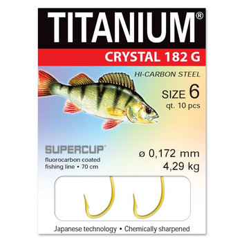 Haczyki z przyponem Titanium Crystal 182 Pro Perch