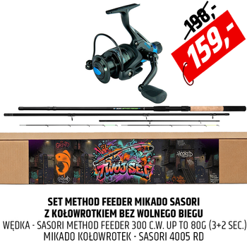 Zestaw feederowy Mikado Sasori Method Feeder z kołowrotkiem Sasori