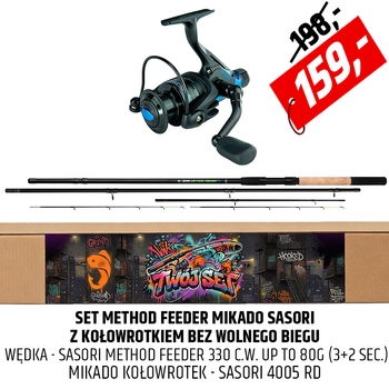 Zestaw feederowy Mikado Sasori Method Feeder z kołowrotkiem Sasori