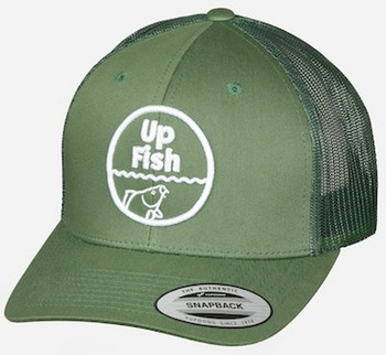 Czapka UP Fish Retro Trucker Cap - GREEN WHITE