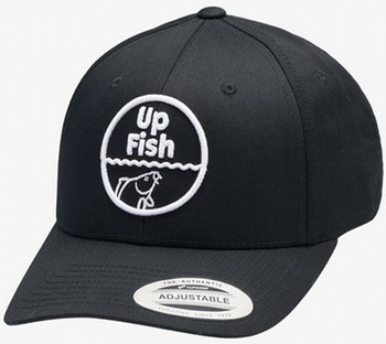 Czapka UP Fish Curved Classic Snapback - BLACK WHITE