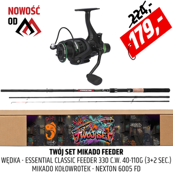 Zestaw Feeder wędka Mikado Essential z kołowrotkiem Nexton