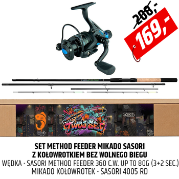 Zestaw feederowy Mikado Sasori Method Feeder z kołowrotkiem Sasori