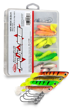 Zestaw gum Berkley Pulse Shad Mixbox z główkami