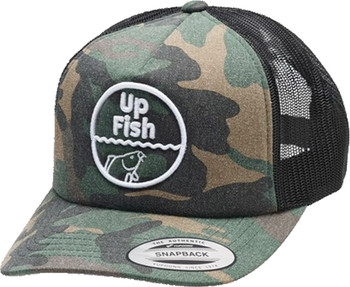 Czapka UP Fish Camo Trucker Cap - WOOD CAMO BLACK WHITE