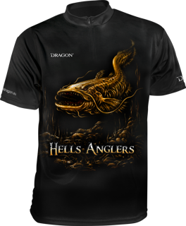 T-Shirt Dragon Hells Anglers (Z Zamkiem) SUM XS czarno-pomarańcz.