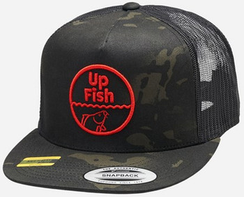 Czapka UP Fish Multicam Trucker Mesh Cap - BLACK RED