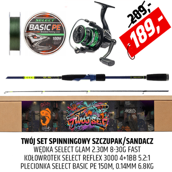 Zestaw spinningowy Select Sczupak Sandacz