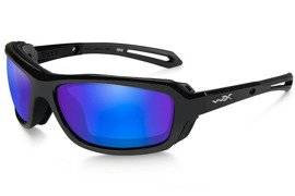 Okulary polaryzacyjne WileyX Wave Blue Mirror (Green) Lens Gloss Black Frame