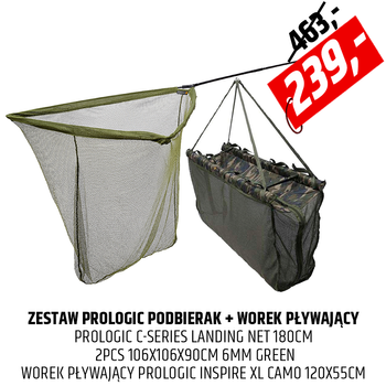 Zestaw karpiowy - Podbierak Prologic z workiem