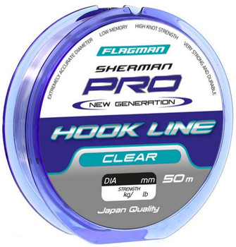 Żyłka Flagman Sherman Pro Hook Line 0.195mm 3.2kg 50m Clear